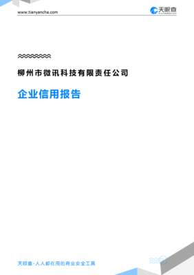 柳州市微讯科技有限责任公司(企业信用报告)- 天眼查